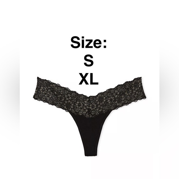 Victoria’s Secret THE LACIE
Lace-Waist Cotton Thong Panty - NEW - Picture 1 of 5